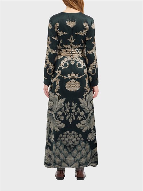 Long silk dress with baroque print PIERRE-LOUIS MASCIA | AB12960519460